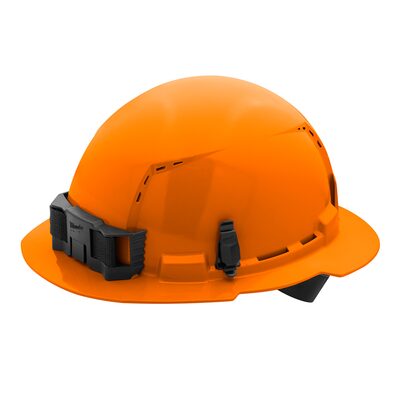 Milwaukee Tool BOLT Orange Full Brim Vented Hard Hat w/4pt Ratcheting Suspension (USA) - Type 1, Class C