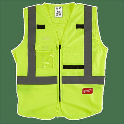 Milwaukee Tool Class 2 High Visibility Yellow Safety Vest - 4XL/5XL