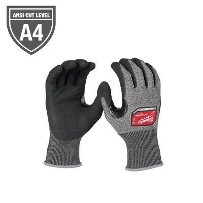 Milwaukee Tool Cut Level 4 High-Dexterity Nitrile Dipped Gloves - M