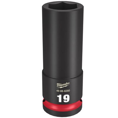 Milwaukee Tool SHOCKWAVE Impact Duty  1/2"Drive 19MM Deep 6 Point Socket