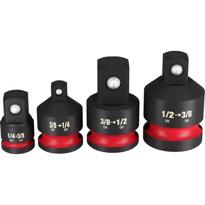 Milwaukee Tool SHOCKWAVE Impact Duty  1/4"-1/2"Drive  Adapter Set