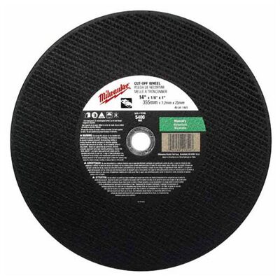 Milwaukee Tool 14" x 1/8" x 20mm Cut-Off Wheel (Type 1)