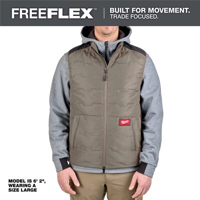 Milwaukee Tool FREEFLEX Lightweight Insulated Vest Brown 2X
