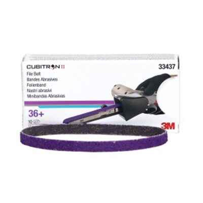 3M Cubitron&trade; II File Belt, 33437, 36+, 10 mm x 330 mm (3/8 in x 13 in), 10 belts