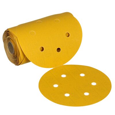 3M Stikit Gold Abrasive Disc Roll 61640, 320, 6 in (150 mm), Dust-Free