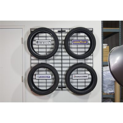 Martins Industries WALL GRID TIRE DISPLAY WITH HOOKS