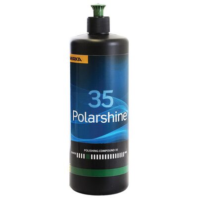 Mirka Abrasives Polarshine PC35-1L Polishing Compound, 1 L Bottle, White, Paste