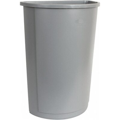 Msc Industrial Supply Rubbermaid 21 Gal Gray Half-Round Trash Can