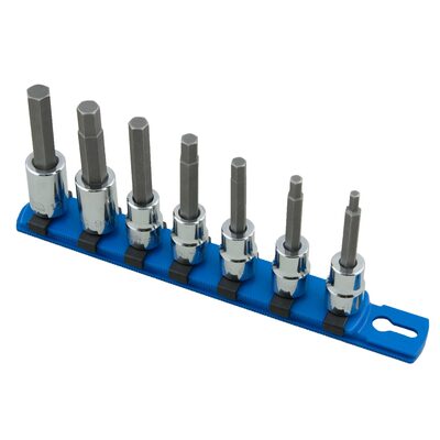 Martin Tools SKT SET 3/8 HEX BIT 7PC Clip