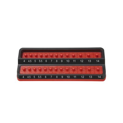 Mechanic's Time Savers 1/4 in. Metric Peg Socket Holder, Red