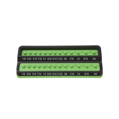 Mechanic's Time Savers 1/4" SAE Peg Socket Holder - Green