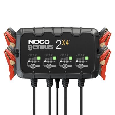 NOCO Company GENIUS2X4 6V/12V 4-Bank, 8-Amp Smart Battery Charger