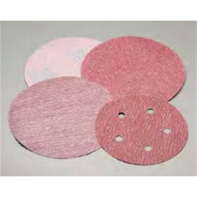 Carborundum Abrasives Carbo Premier Red 20275 Dri-Lube Grip-On Sanding Disc, 6 in, P600 Grit, Aluminum Oxide