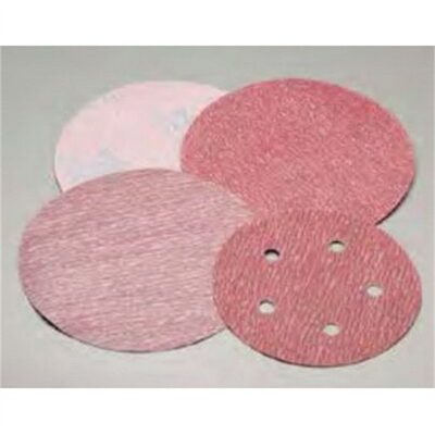 Carborundum Abrasives Carbo Premier Red 70019 Dri-Lube Grip-On Sanding Disc, 3 in, P80 Grit, Aluminum Oxide