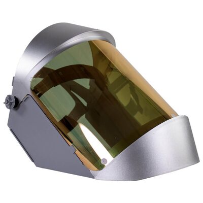 Oberon Face Shield with Ratcheting Headgear - Heat Reflective - Window: Clear Gold - With Lower Crown