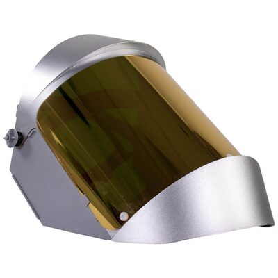 Oberon Face Shield with Ratcheting Headgear - Heat Reflective - Window: Dark Green Gold - With Lower Crown