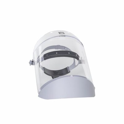 Oberon Face Shield with Ratcheting Headgear - Polycarbonate - Window: Clear Anti-Fog - With Lower Crown