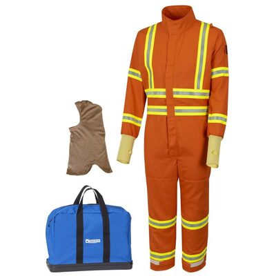 OBERON Suit Kit - Gas Extraction - 6 Second GES6 - Comes with Coveralls, Balaclava and Carrying Bag - With Escape Strap  - Color: Orange - Size: Large