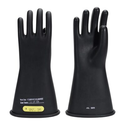 Oberon Gloves - Rubber Electrical - Class 2 - Length: 14" -  Rolled Cuff - Size: Regular - 8