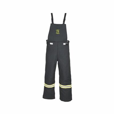 OBERON Bib Overalls - Arc Flash - 75 Cal TCG - Color: Black - Size: Large Short