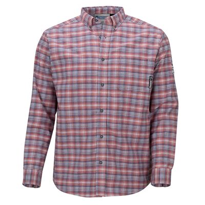 OBERON Plaid Long Sleeve Button Down Shirt &hyphen; Cotton / Nylon - Fire Resistant and Arc Flash Protection - 10 CAL - Color: Grey - Men's - Size: Large