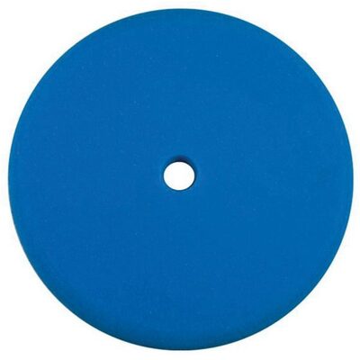 Presta 890145 Single Sided Soft Polishing Pad, 8-1/2 in Dia, 1-1/2 in THK, Hook and Loop Attachment, Foam Pad, Blue