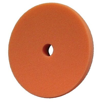 Presta PACE 890191 Single Sided Medium Cutting Pad, 5-1/2 in Dia, Hook and Loop Attachment, Foam Pad, Orange
