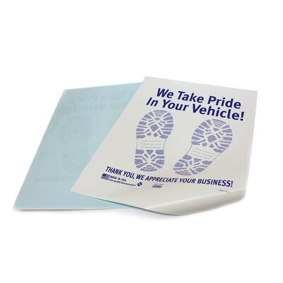 Petoskey Plastics One Color, Blue Footprint on Poly-Back paper