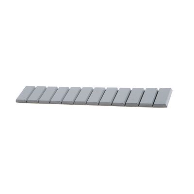 Plombco StickPro&trade; Steel Adhesive wheel weights. 0.5 oz segments grouped in 4 oz strips, 48 strips per box, standard adhesive