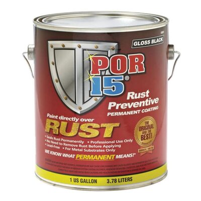 POR-15 INC 45301 High Performance Rust Preventive Coating, 1 gal Can, Silver, 250 to 450 sq-ft/gal Coverage