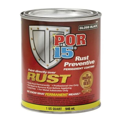 POR-15 INC 45304 High Performance Rust Preventive Coating, 1 qt Can, Silver, 250 to 450 sq-ft/gal Coverage