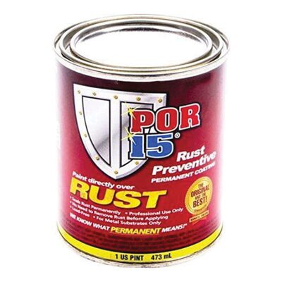 POR-15 INC 45308 High Performance Rust Preventive Coating, 1 pt Can, Silver, 250 to 450 sq-ft/gal Coverage