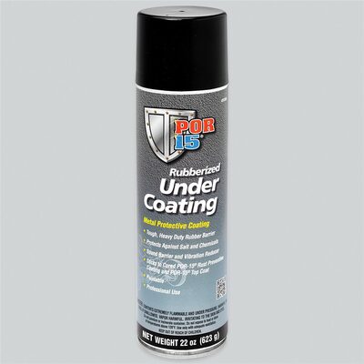 POR-15 INC 49308 Rubberized Under Coating, 22 oz Aerosol Can, Black, Gas