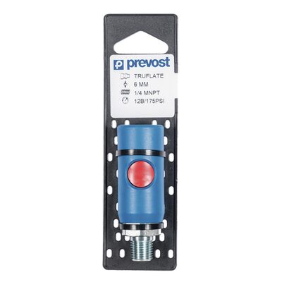 Prevost URC 061251CP Automotive Interchange Silicone-Free Regular Quick Coupler on Plate, 1/4 in, FNPT, Stainless Steel
