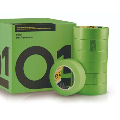 PPM Q1 Products HPG118 High Performance Green Masking Tape, 55 m x 18 mm, 130 um THK, Green, 48/case