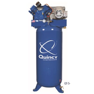 Quincy Compressors 5 HP 80 Gallon Two-Stage Vertical 230V 1PH PRO Air Compressor - Model 451CS80VCB