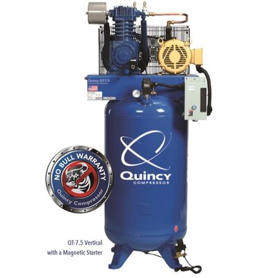 Quincy Compressors 7.5 HP 80 Gallon Two-Stage Vertical 230V 1PH PRO MAX Air Compressor - Model 471CS80VCBM