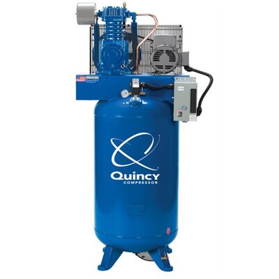 Quincy Compressors 5 HP 80 Gallon Two-Stage Vertical 230V 1PH PRO Air Compressor - Model 451CS80VCBM