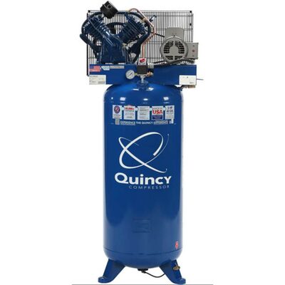Quincy Compressors 5 HP 80 Gallon Two-Stage Vertical 230V 1PH PRO Air Compressor - Model 451CS80VCB