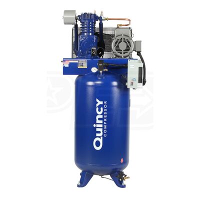 Quincy Compressors 7.5 HP 80 Gallon Two-Stage Vertical 230V 1PH PRO MAX Air Compressor - Model 471CS80VCBM