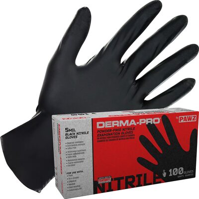 SAS Safety Derma-Pro Powder-Free Exam Grade Nitrile Disposable Gloves - 100PK - Large