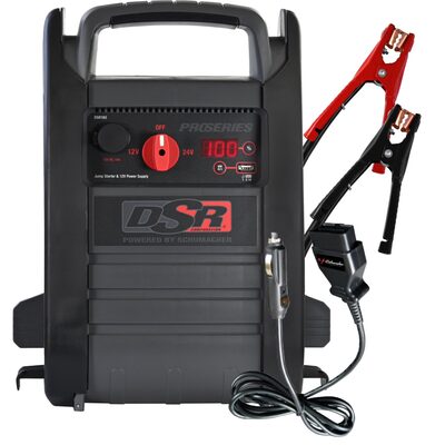 Schumacher Electric DSR ProSeries 2200 Peak Amp Jump Starter and Portable Power Station with Memory Saver and DC Male to Male 12V Connector