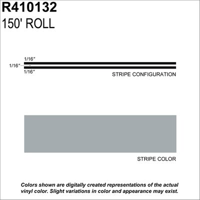 SHARPLINE CONVERTING INC MS, 3/16" X 150'; Pewter Metallic