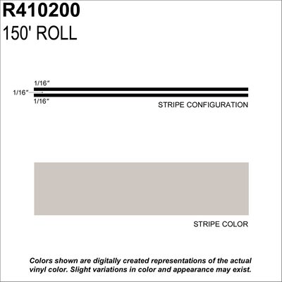 SHARPLINE CONVERTING INC MS, 3/16" X 150'; New Pewter Metallic