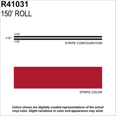 SHARPLINE CONVERTING INC MS, 3/16" X 150'; Fire Red