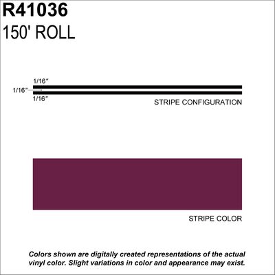 SHARPLINE CONVERTING INC MS, 3/16" X 150'; Burgundy
