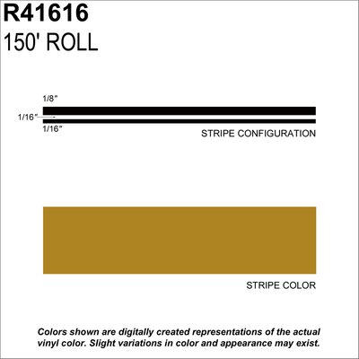 SHARPLINE CONVERTING INC MS, 1/4" X 150'; Gold Metallic