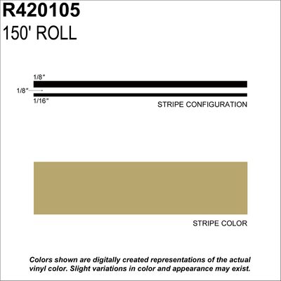 SHARPLINE CONVERTING INC MS, 5/16" X 150'; Light Gold Metallic