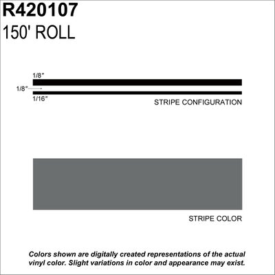 SHARPLINE CONVERTING INC MS, 5/16" X 150'; Gunmetal Metallic