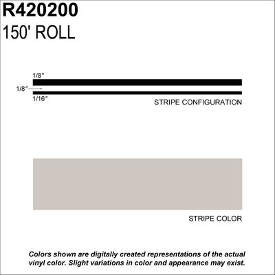 SHARPLINE CONVERTING INC MS, 5/16" X 150'; New Pewter Metallic